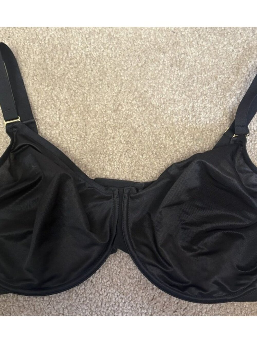 Soma Embraceable Minimizer Black 40G Underwire Sheer Lightly Lined